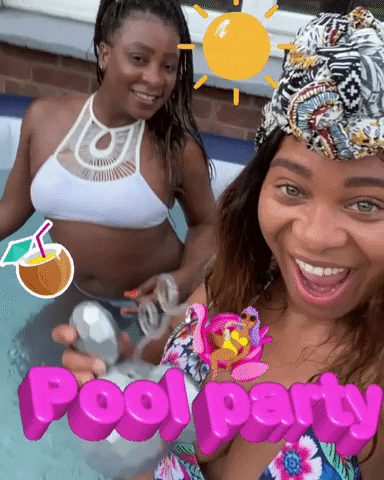 Pool Party Travel Addict GIF by Sherilyn Carter