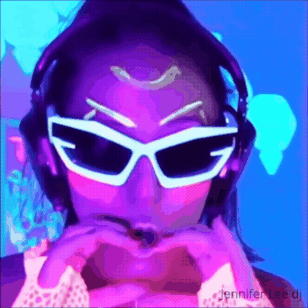 Neon Kiss GIF by Jennifer Lee dj