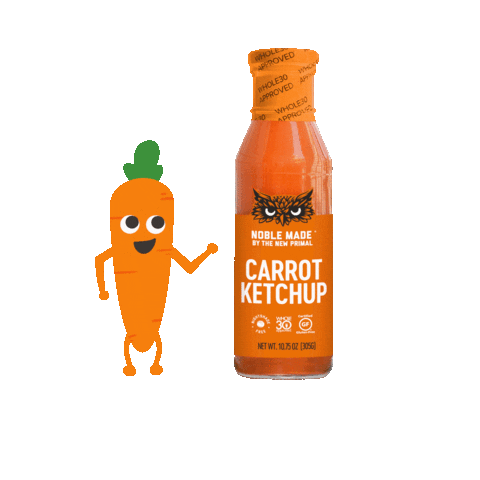 Carrot Ketchup Sticker by The New Primal