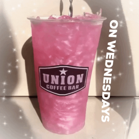 UnionCoffeeBar union summer drink pink drink on wednesdays we wear pink GIF