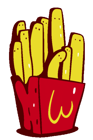 Happy Fast Food Sticker by nicemusicdude