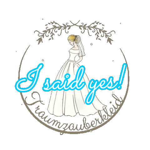 I Said Yes Sticker by Traumzauberkleid