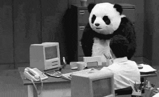 Angry Panda animated GIF