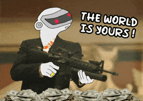 Tony Montana Robot GIF by Paft Drunk