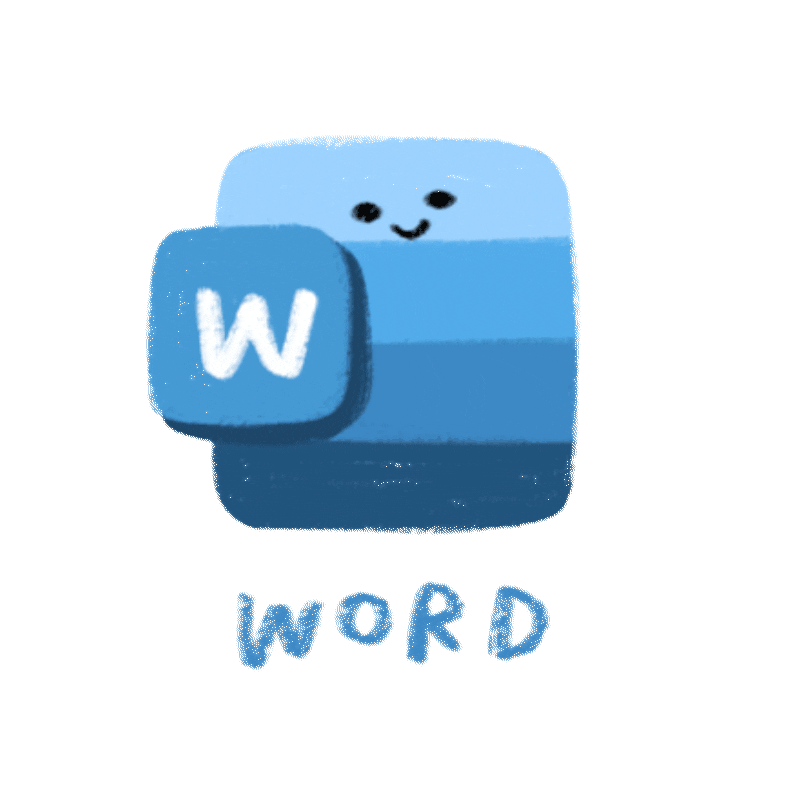 Word W Sticker
