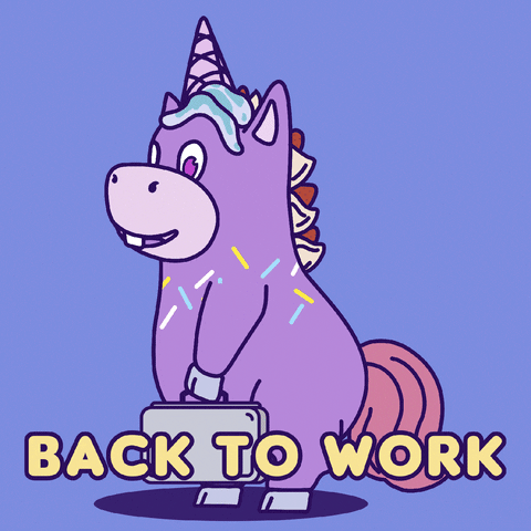 Unicorn Back To Work GIF by Crypto Unicorns