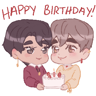 In Love Birthday Sticker