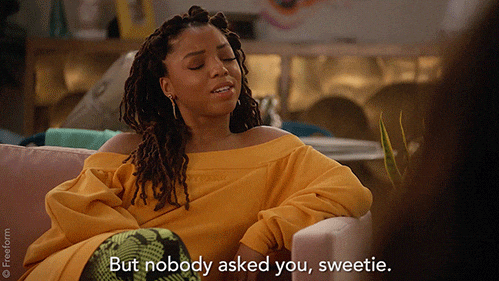 Giphy - Stop It Chloe Bailey GIF by grown-ish