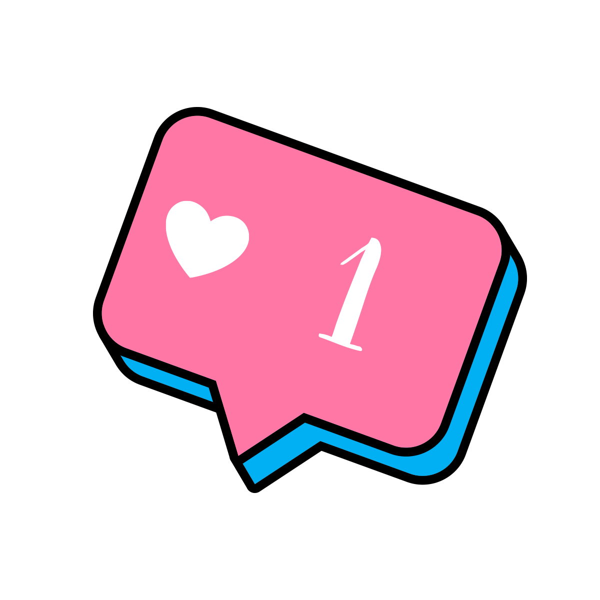 Pink Hearts Sticker by myposter