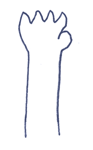 Cut Arm Sticker