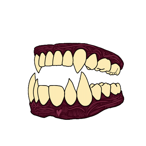 Teeth Dracula Sticker