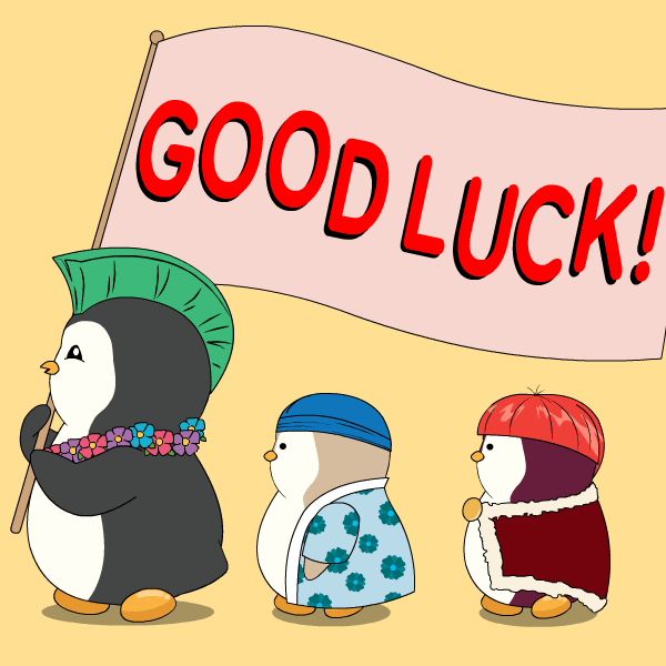Lets Go Good Luck GIF by Pudgy Penguins