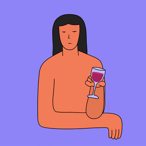 red wine drinking GIF by Ana Curbelo