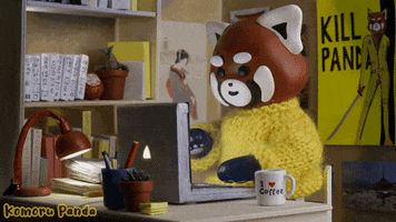 Red Panda Computer GIF