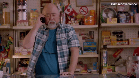 Eavesdropping Phone Call GIF by Kim's Convenience