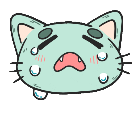Sad Cat Sticker by Blue wolf for iOS & Android | GIPHY