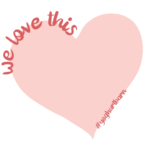 Heart Love Sticker by Yoghurt Barn