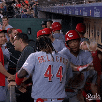 Major League Baseball Dancing GIF by Cincinnati Reds
