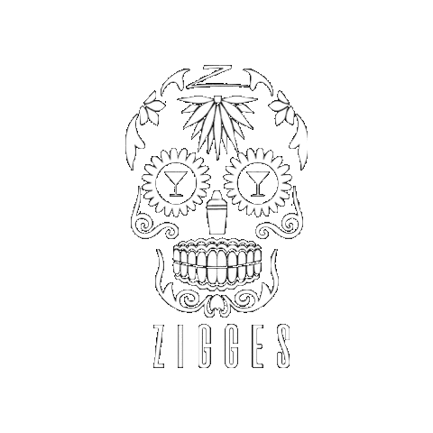 Cocktail Sugar Skull Sticker by Zigges garage