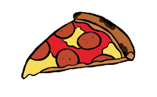 Pizza Pie Eating Sticker by Hatti Rex