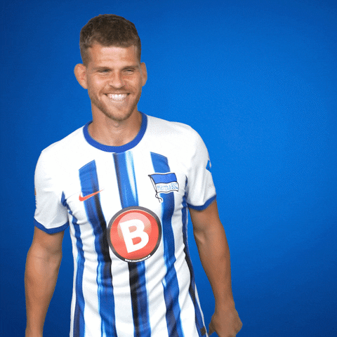 Football Laughing GIF by Hertha BSC