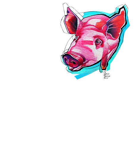Pig Piggie Sticker by IVANA TATTOO ART