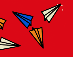Flying Paper Airplane GIF by Wikipedia
