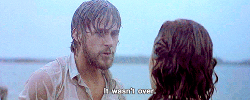 ryan gosling the notebook noah calhoun not over it wasnt over GIF