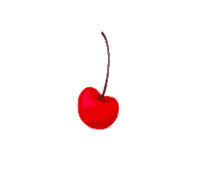 Red Cherry Sticker by Karen Mabon