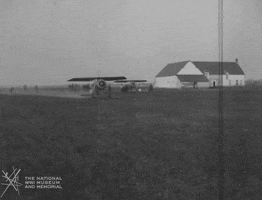 NationalWWIMuseum black and white airplane pilot military GIF