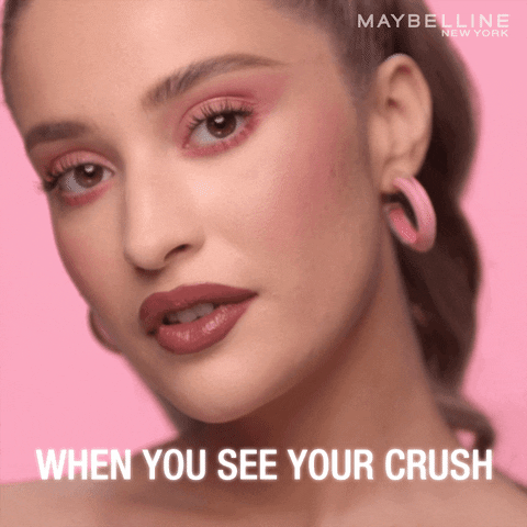 When You See Your Crush Flirt GIF by Maybelline
