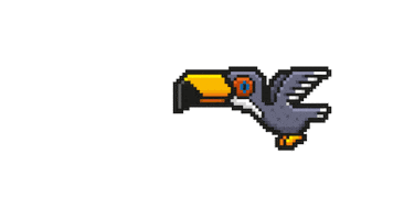 Pixel Bird Sticker by lockvogel