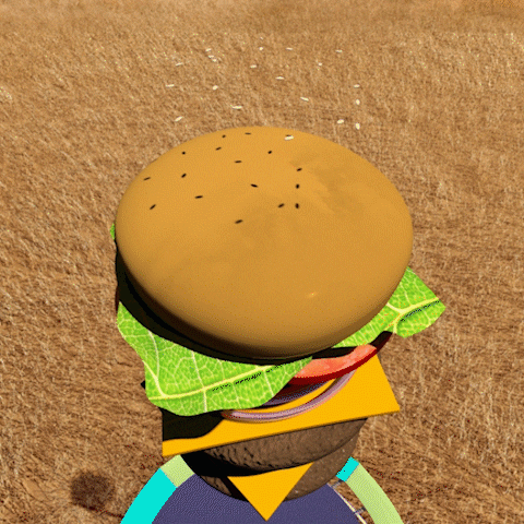 burger trampoline GIF