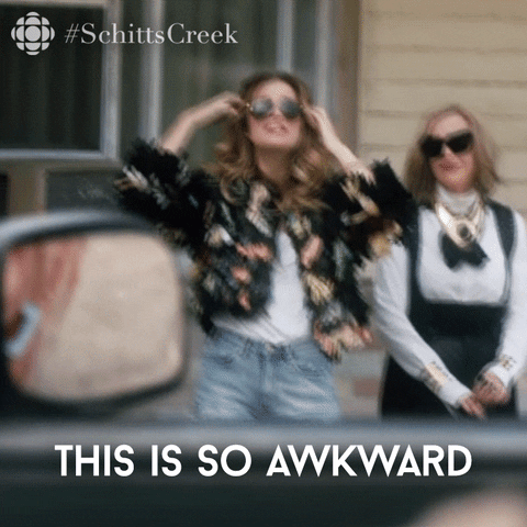 Awkward Schitts Creek GIF by CBC