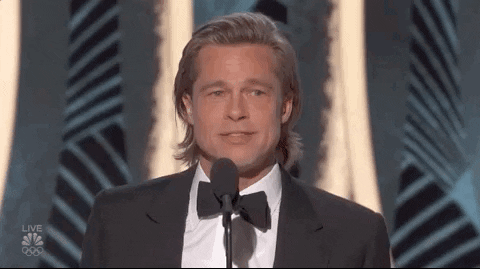 Brad Pitt Awards Shows GIF by Golden Globes - Find & Share on GIPHY