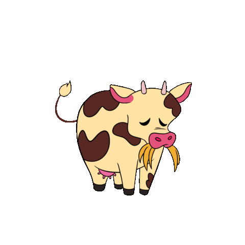 Baby Cow Sticker by Alex Phillip