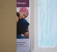 Peek Sneak GIF by Neighbours (Official TV Show account)