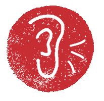 Icon Listen Sticker by kreisrund-redaktion.de