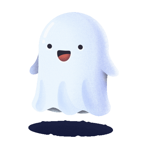 Happy Ghost Sticker by Icon Utopia