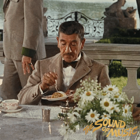 Sound Of Music Eating GIF by The Rodgers & Hammerstein Organization