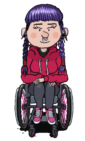 Wheelchair Smile Sticker by sitnskate