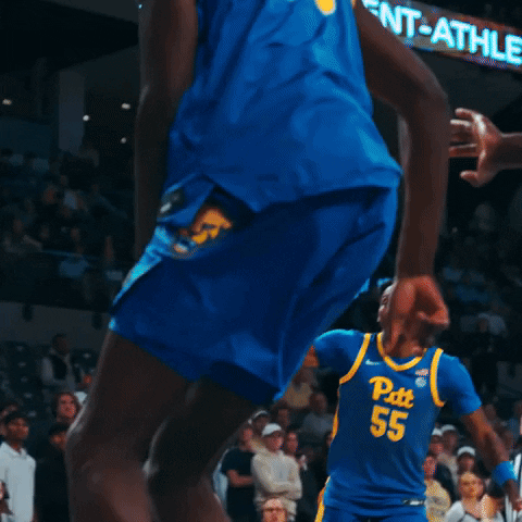 College Hoops Dunk GIF by Pitt Men's Basketball