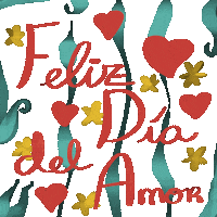 San Valentin Hearts Sticker
