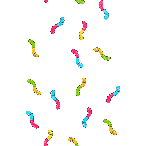 Gummy Worms Falling Sticker by Trolli