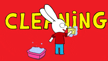 Cleaning Washing GIF by Simon Super Rabbit