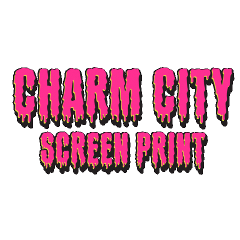 Pink Sticker by Charm City Screen Print