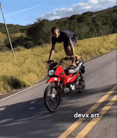 Fall Motorcycle GIF by DevX Art
