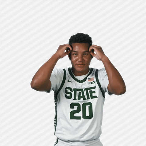 Happy Basketball GIF by Michigan State Athletics