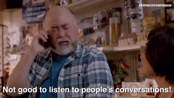 Eavesdropping Phone Call GIF by Kim's Convenience