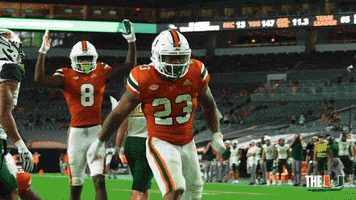 Lets Go Football GIF by Miami Hurricanes